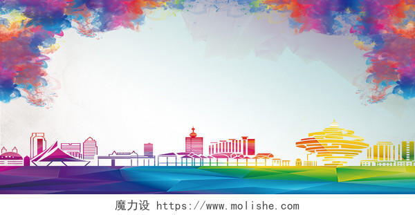 青岛印象建筑海报banner
